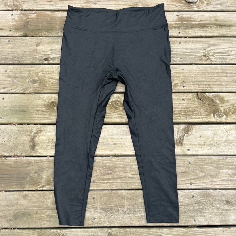 Soft Surroundings Faux Leather Leggings Size 1X Plus Size Black